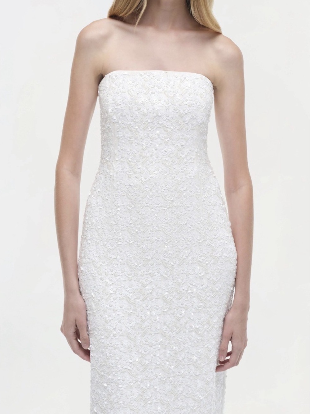 Jonathan Simkhai Savia Strapless Embellished Gown